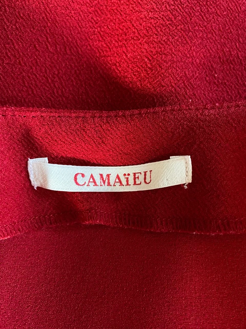 Rode rechte jurk Camaieu maat 42 – Uitlopende mouwen – Elegant & tijdloos – photo 8